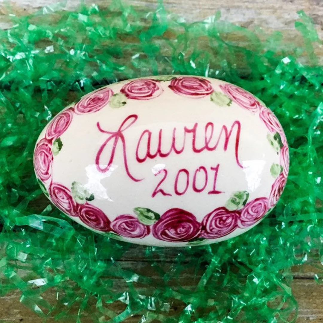 Ring of Roses Egg - Personalized Ceramic Easter Eggs - Etsy | Etsy (US)