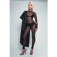 Womens Mesh Catsuit - Black - 6 | boohoo (US & Canada)