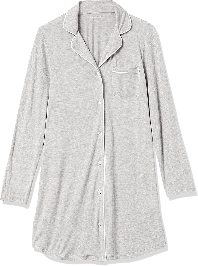 Amazon Essentials Women's Piped Nightshirt (Available in Plus Size) | Amazon (US)