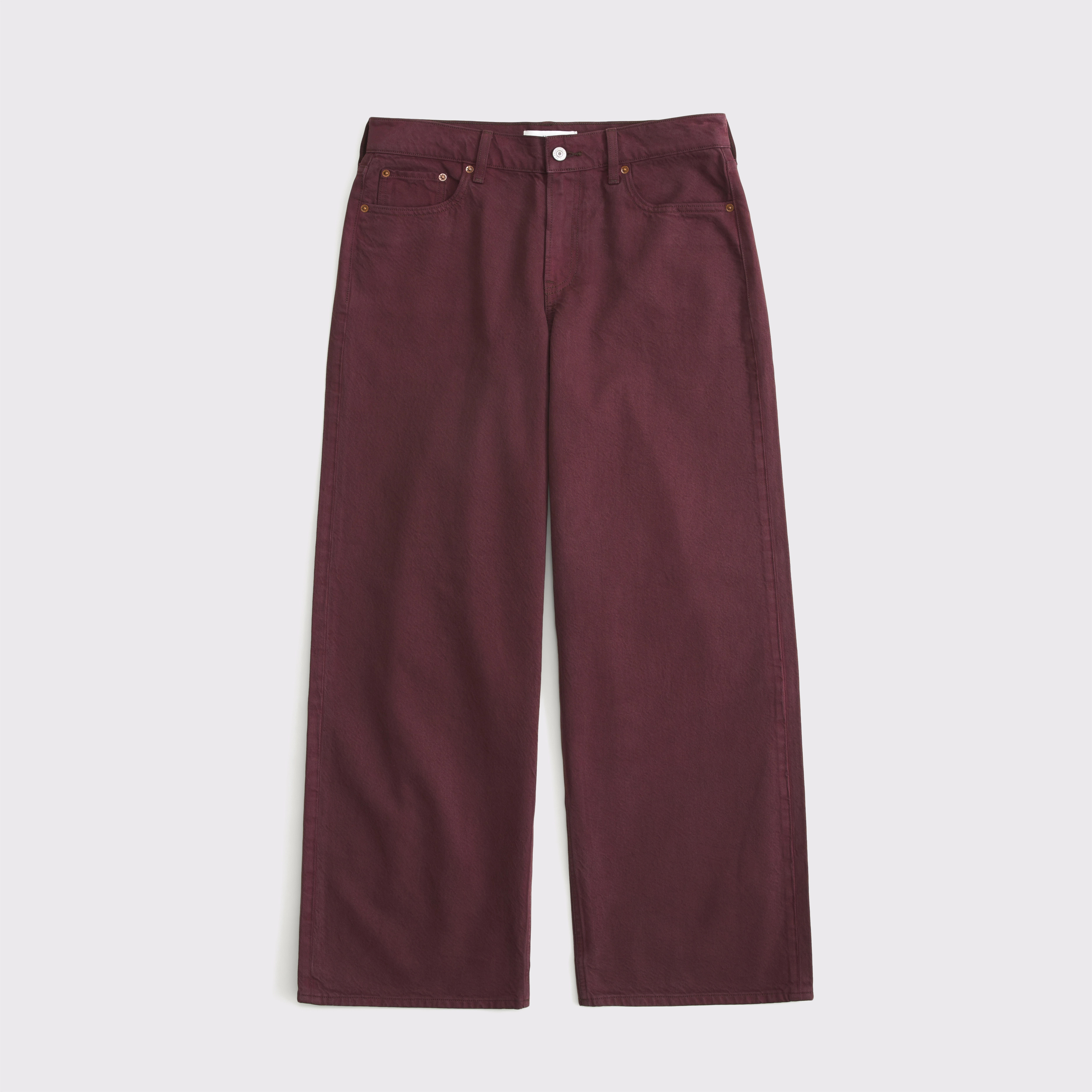 Low Rise Ultra Loose Burgundy Jean | Abercrombie & Fitch (US)