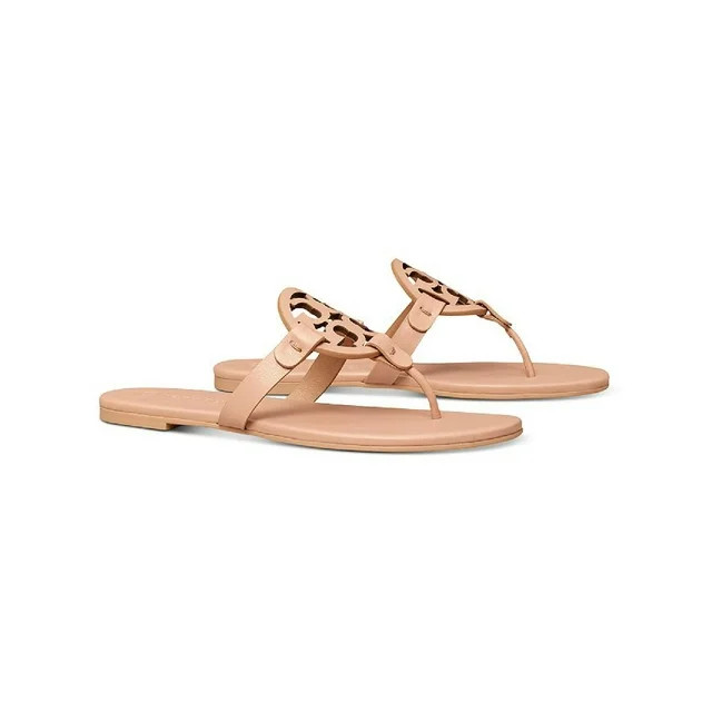 Tory Burch Miller Soft Women's Leather Memory Foam Slide Thong Sandals | Walmart (US)