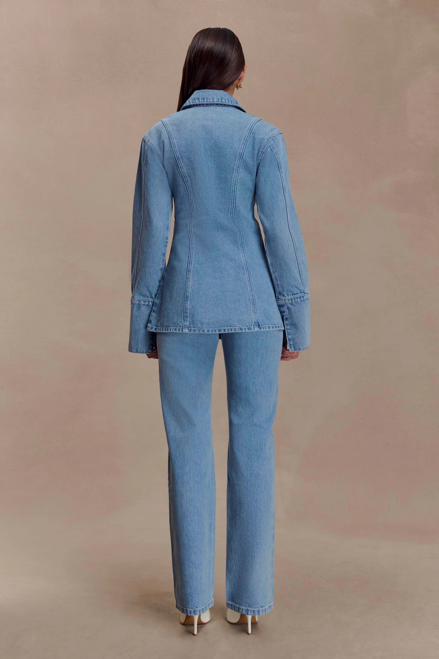 Janine High Waisted Straight Leg Jeans - Classic Blue | Meshki (APAC)
