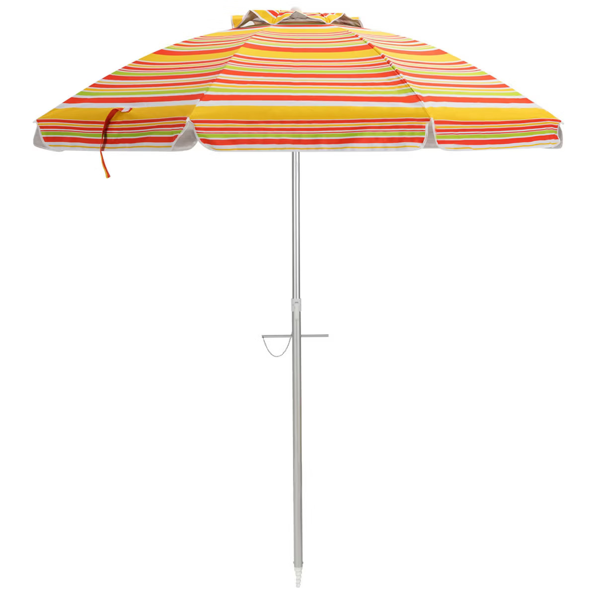 Tangkula 6.5Ft Beach Umbrella w/ Tilt Mechanism Sand Anchor Carrying Bag | Target