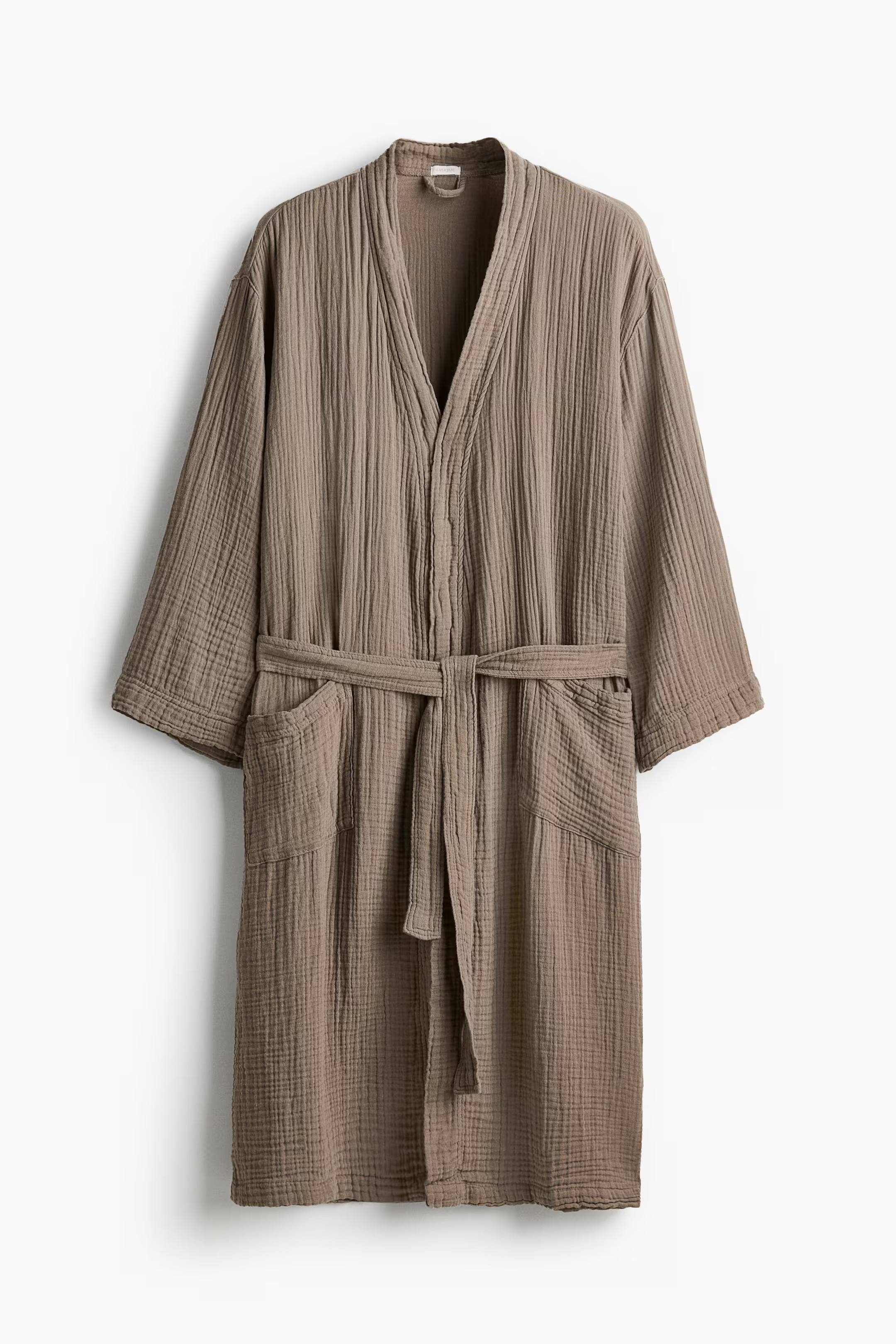 Muslin dressing gown - Light mole - Home All | H&M GB | H&M (UK, MY, IN, SG, PH, TW, HK)