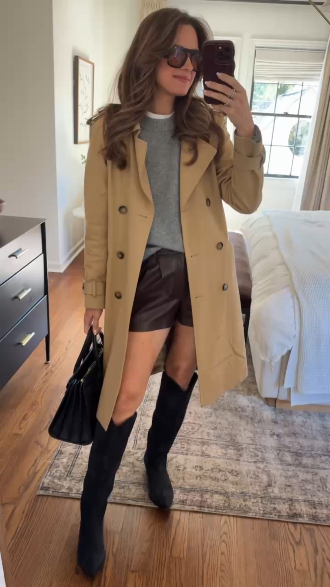 OOTD - fall outfit styling these faux leather shorts I got from the Shopbop pop up here in Dallas ✨



#LTKStyleTip #LTKShoeCrush #LTKItBag