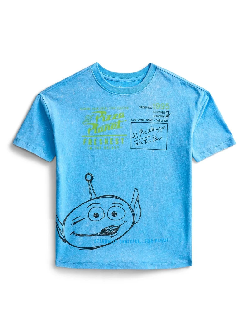 Toy Story Boys Mineral Wash Graphic Tee with Short Sleeves, Sizes 4-18 | Walmart (US)