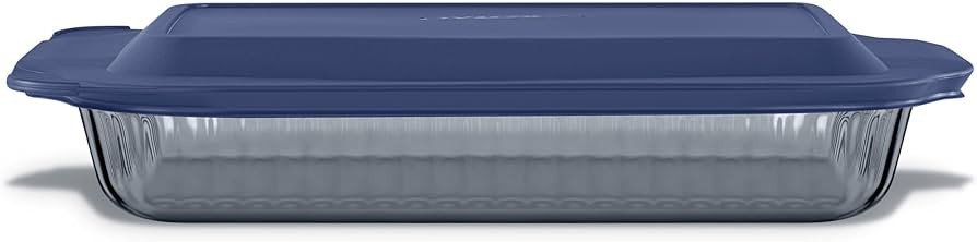 Pyrex Colors Tinted (9x13) Glass Baking Dish with BPA-Free Lid, Oblong Bakeware Glass Pan For Cas... | Amazon (US)