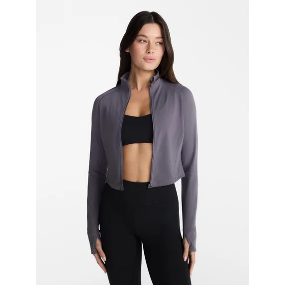 Avia Women's SoftSculpt Cropped Jacket, Sizes XS-XXXL | Walmart (US)