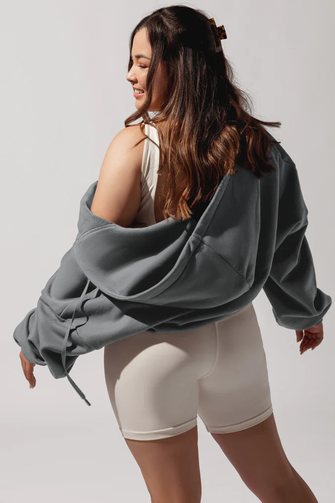 Zip Cloud Hoodie - Smoke | POPFLEX