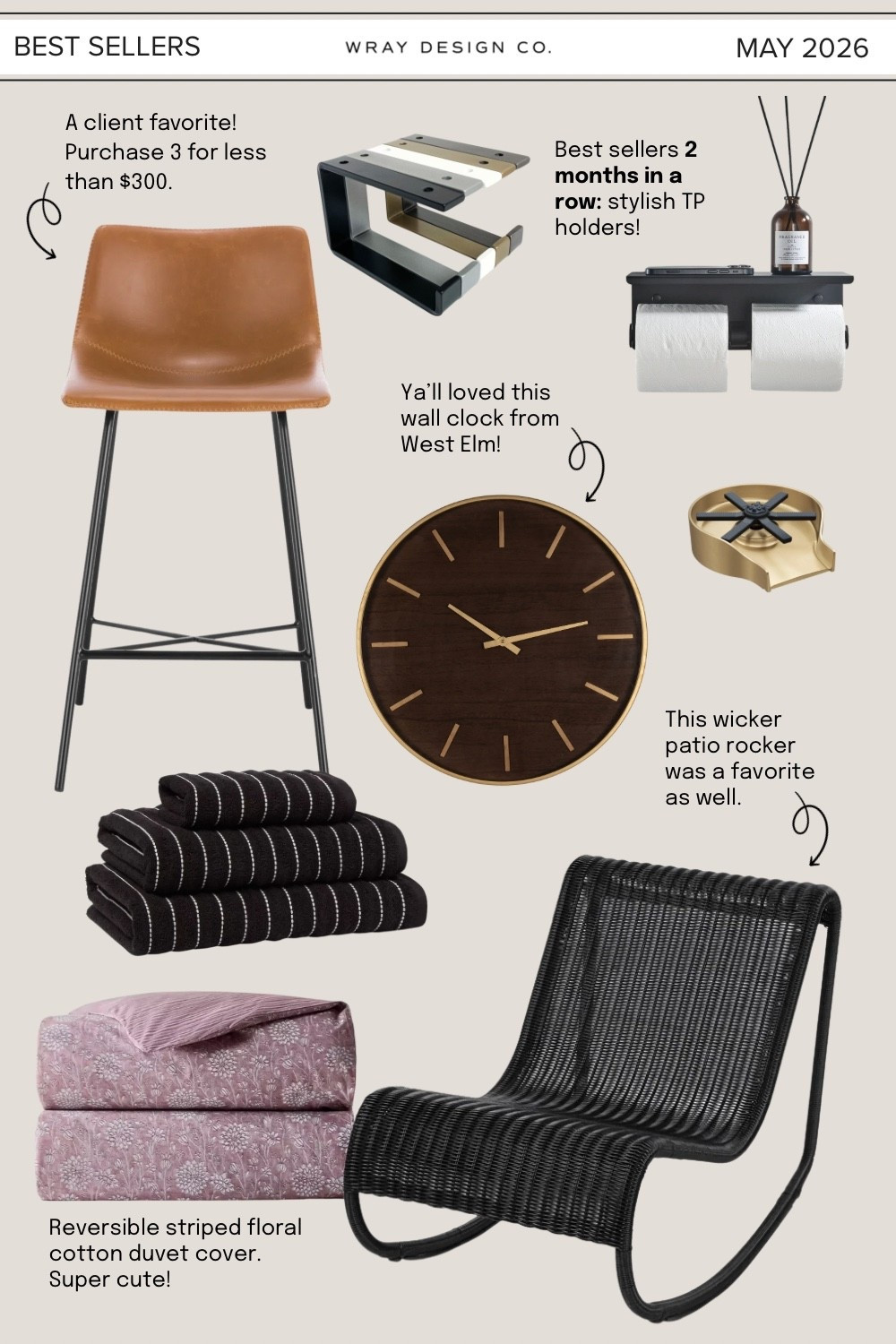 Best sellers from May! Including the affordable kitchen counter stools, floral bedding, an outdoor woven rocking chair, and TP holders!

#LTKHome #LTKSaleAlert