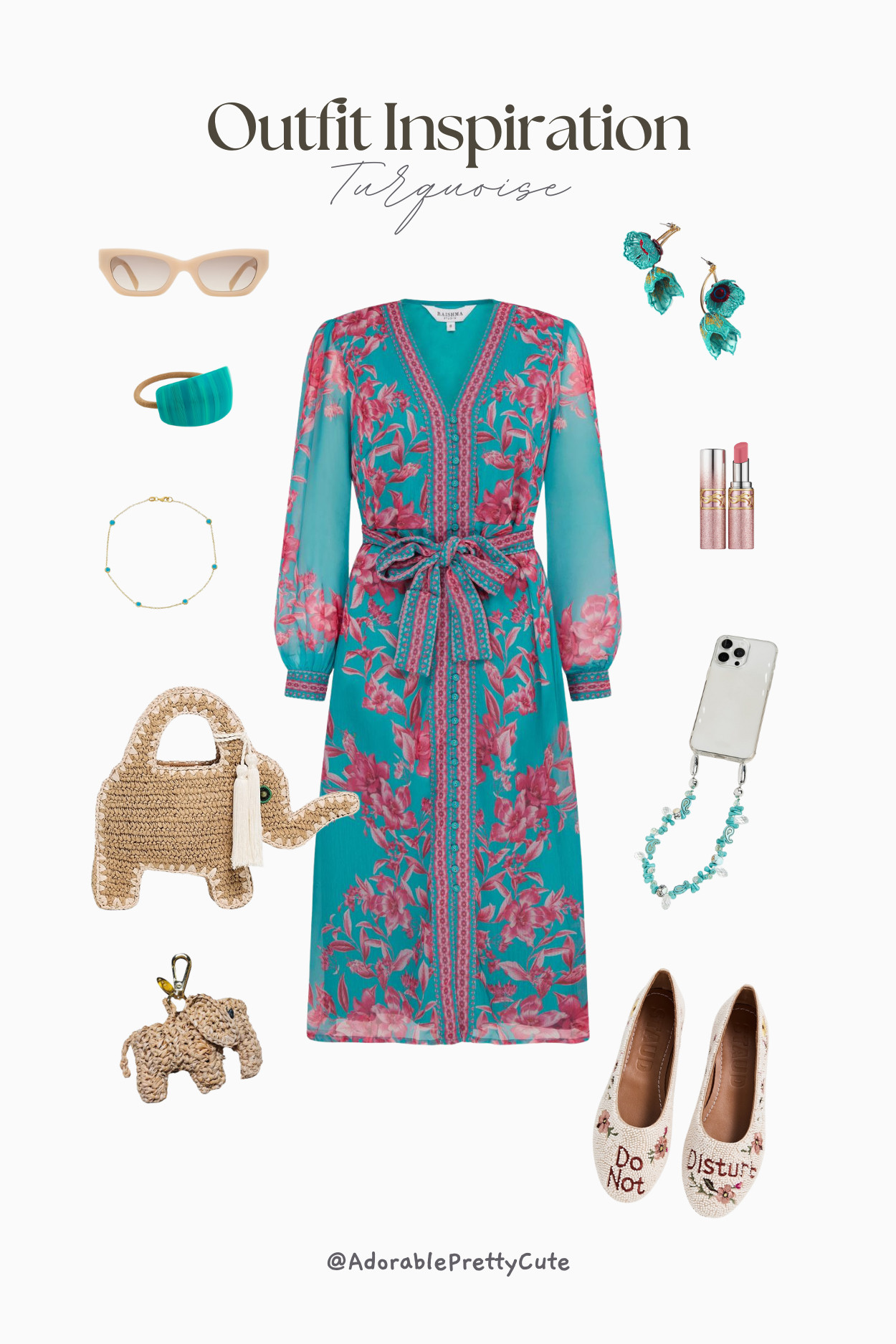 Outfit Inspo｜Turquoise Resort Beach Mood 🌊🐚
Flowing turquoise tones, soft mint accents, and natural raffia textures create a light, sun-washed balance for relaxed travel days. Breezy, warm, and gently playful — an easy resort look that feels calm by the water. 💙
#TurquoiseOutfit #ResortWear #BeachStyle #TurquoiseDress #RaffiaBag #SummerTravelLook #OceanPalette #BreezyStyle #SoftResort #SpringDress #SummerDress #ResortWear2026 #VacationOutfit #GentleGlow #GrownUpAdorable #OutfitInspo #TravelMood #LTKFinds 

 #LTKsummer #LTKtravel #LTKstyletip