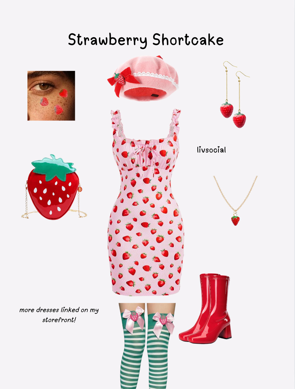 Strawberry Shortcake Halloween Costume 

#halloween #uniquehalloweencostumes #amazonfashion  

 #LTKSeasonal #LTKFindsUnder50 #LTKStyleTip