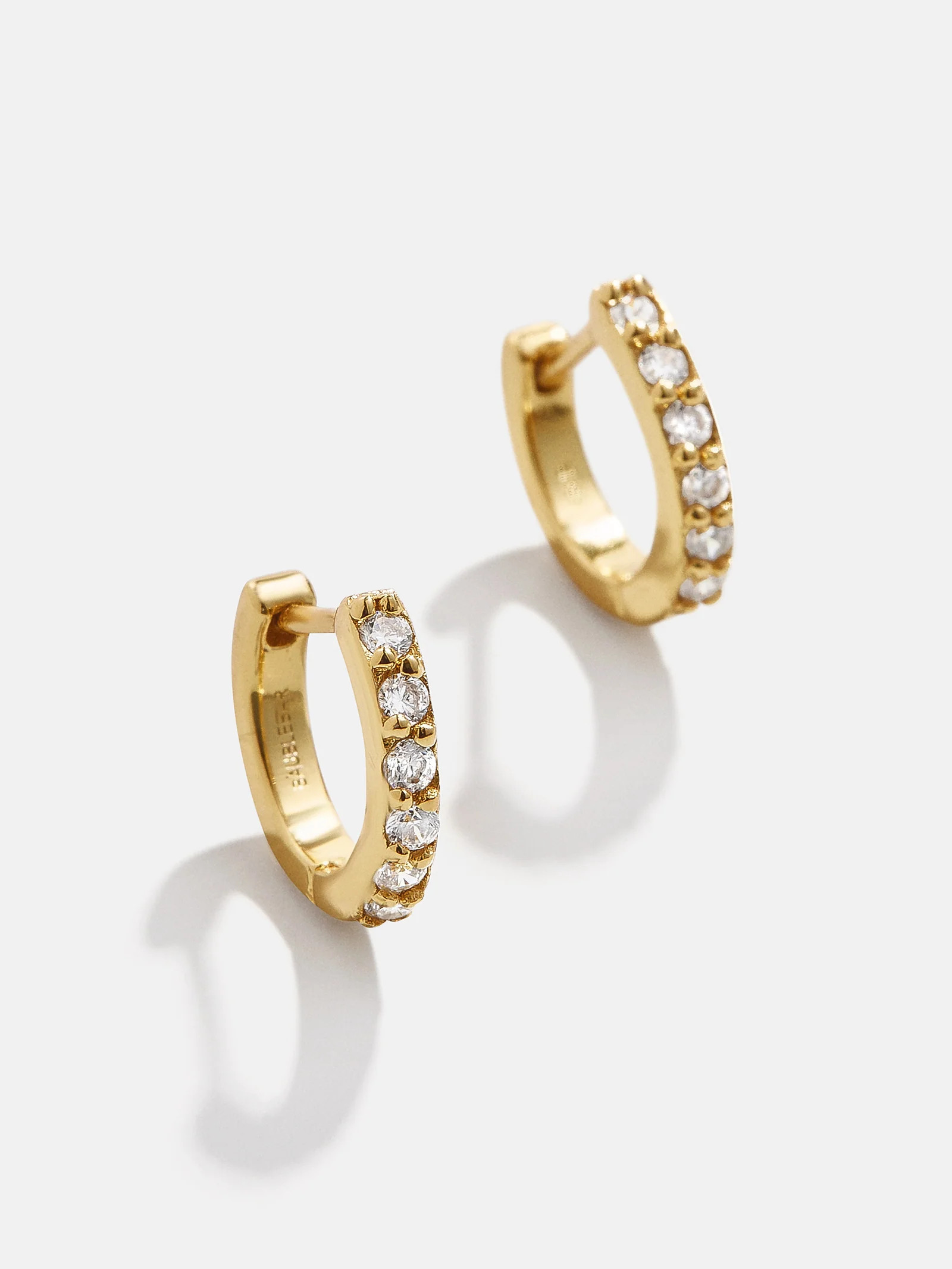 Tori 18K Gold Kids' Earrings - Gold/Pavé | BaubleBar