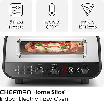 CHEFMAN Indoor Pizza Oven - Makes 12 Inch Pizzas in Minutes, Heats up to 800°F - Countertop Elec... | Amazon (US)