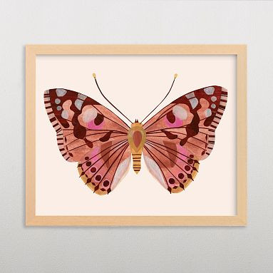 Minted® Paper Wings Framed Wall Art | Pottery Barn Teen