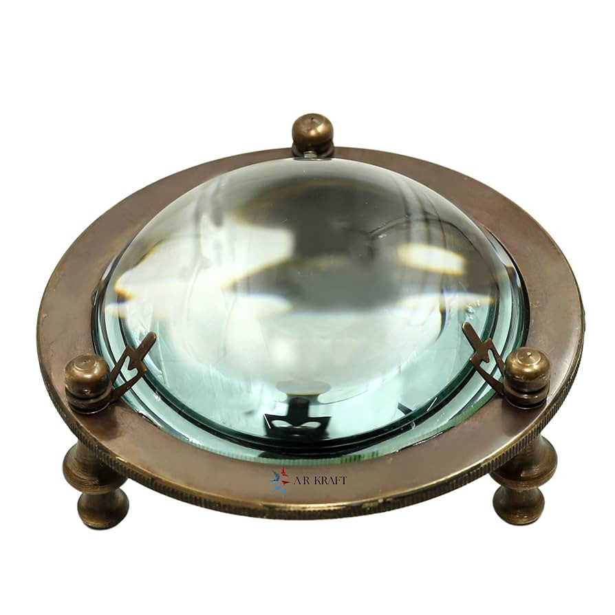Magnifying Glass Paperweight – Decorative Magnifying with Brass Frame & Tripod Legs – Antique... | Amazon (US)