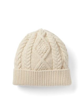 Gap Cable Knit Beanie Size 0-6 M - French vanilla | Gap US