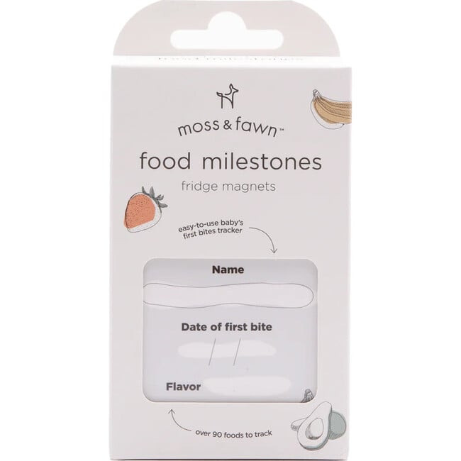 Moss & Fawn | and Food Milestone Magnet (White) | Maisonette | Maisonette