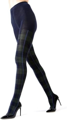 MeMoi Glasgow Plaid Cotton Tights for Women, Cozy, Warm and Fashionable Patterned Sweater Tights ... | Amazon (US)