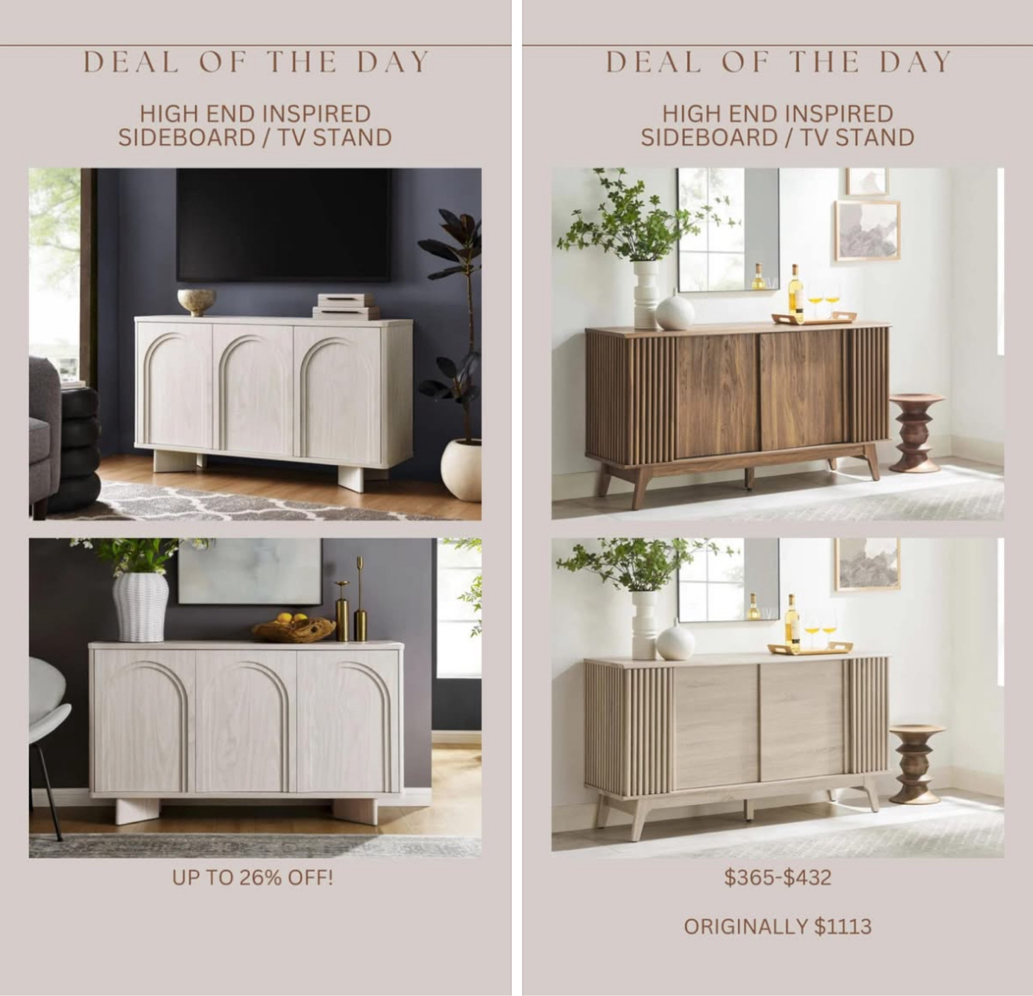 New Wayfair sideboard / tv stand finds!!!!! Amazing prices for these stunning styles 😍

#LTKHome #LTKStyleTip #LTKSaleAlert