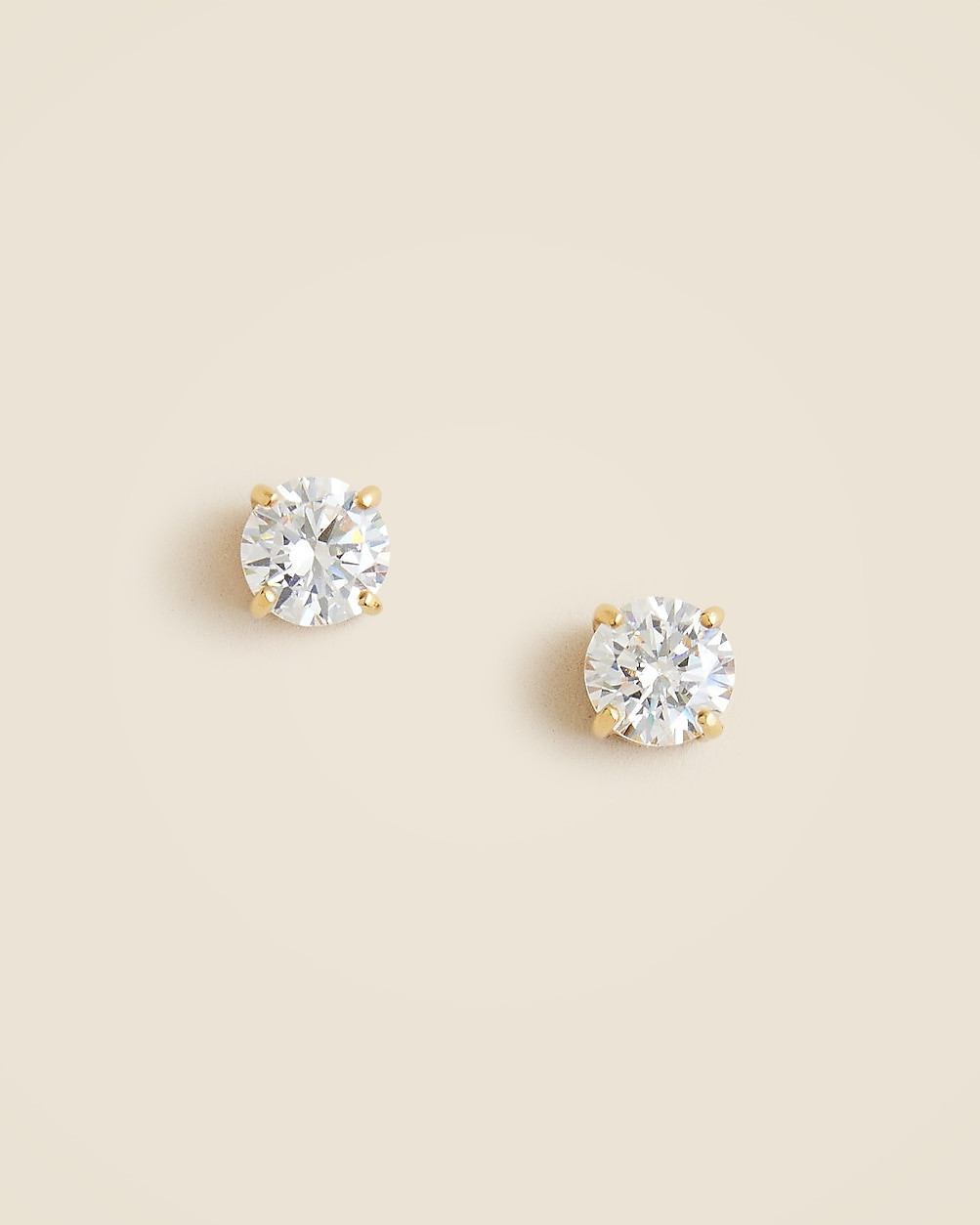 Gold vermeil cubic zirconia stud earrings | J. Crew US