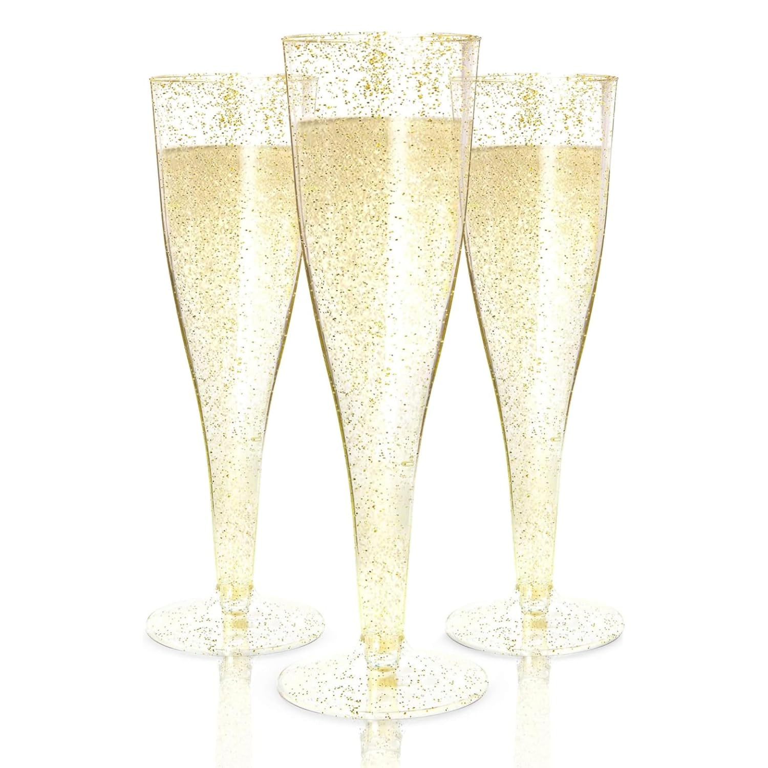 Prestee Gold Plastic Champagne Flutes 6 Oz 200 | Amazon (US)