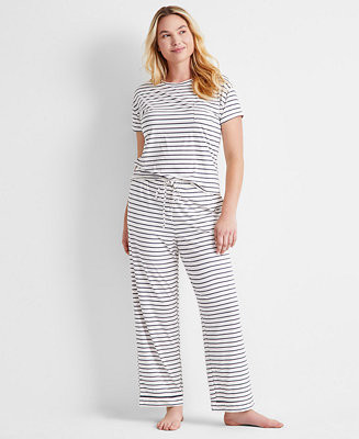 State of Day Women's 2-Pc. Fluid Knit Pajamas Set, Created for Macy's - Macy's | Macy's