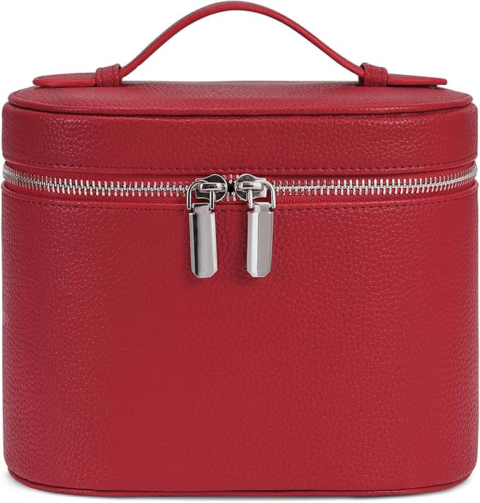 Makeup Bag, Travel Make up Case with Compartments and Handle, Portable Cosmetic Organizer Bags,To... | Amazon (US)
