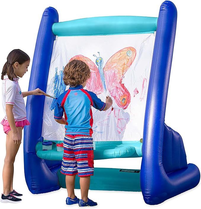 HearthSong Inflatable Giant Easel with Built-in Tray, 39"L x 27"W x 50"H, Included Art Supplies, ... | Amazon (US)