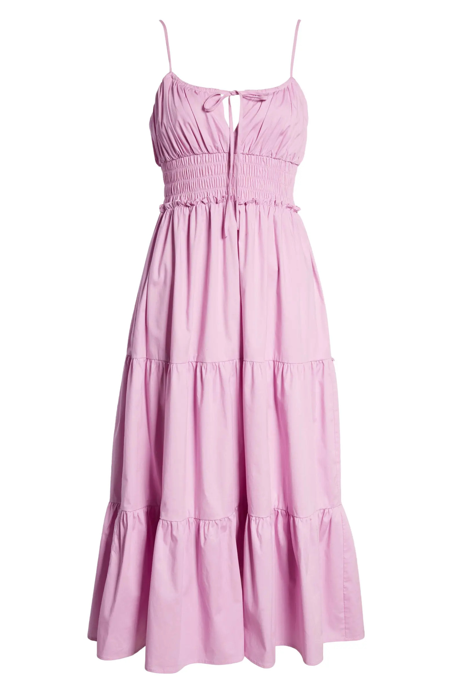 Wisteria Floral Tiered Midi Sundress | Nordstrom