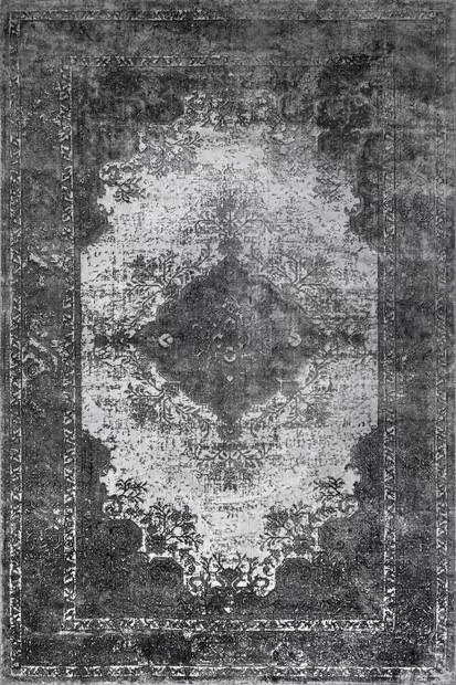 Dark Gray Faded Medallion Area Rug | Rugs USA