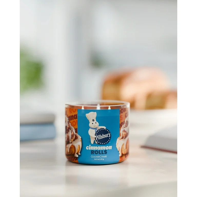 Goose Creek 3-Wick Pillsbury Cinnamon Rolls Scented Jar Candle, 14.5oz. - Walmart.com | Walmart (US)