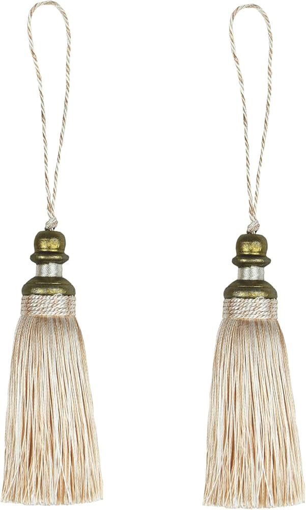 2 Pack Tassel 21cm/ 8 Inch Key Tassel with Loops, Handmade Tassel Craft, DIY Accessories for Home... | Amazon (US)
