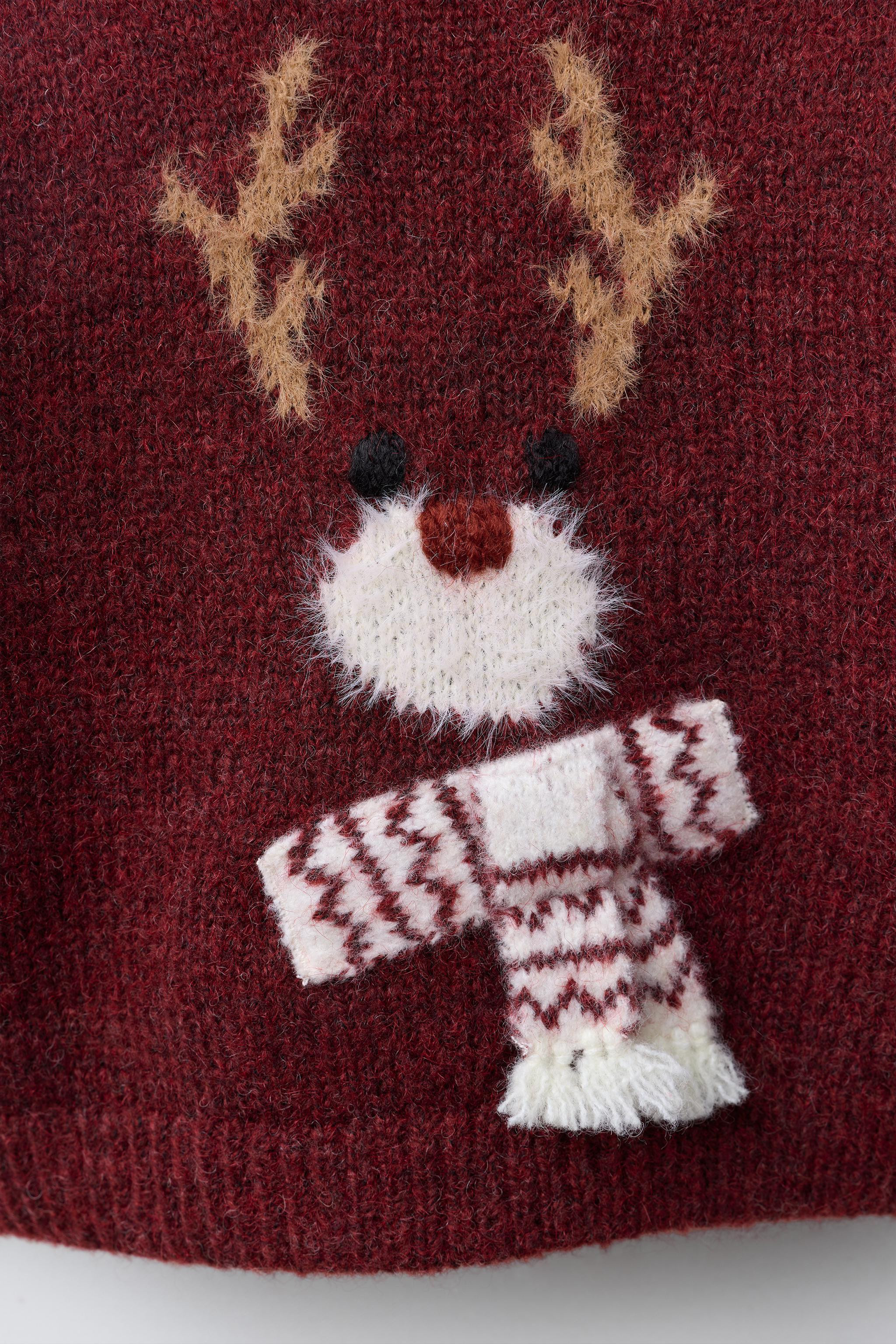 KNIT REINDEER JUMPER | Zara UK