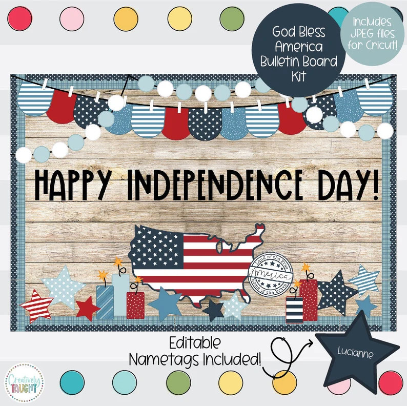 God Bless America July 4 June and July Bulletin Board Kit - Etsy | Etsy (US)