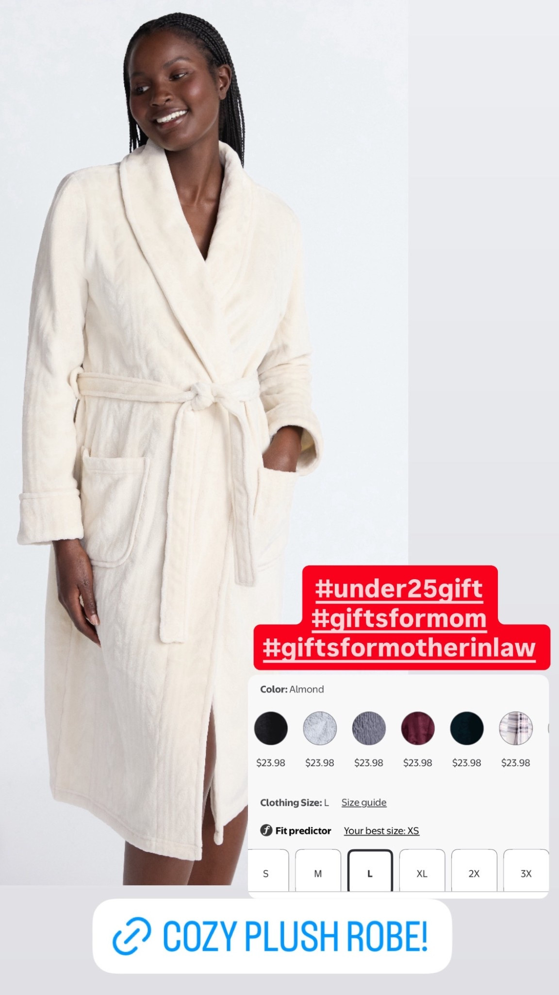 Gifts for mom
Gifts for mother in law
Women’s robes
Walmart fashion 
Walmart style 
Holiday gifts for her 
Gifts for mom 
Get well gifts 
Self care gift 

#LTKmomlife #LTKFindsUnder50 #LTKselfcare