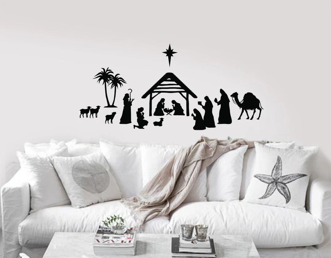 Nativity Scene Vinyl Decal/sticker for Your Wall, Window, Etc. - Etsy | Etsy (US)