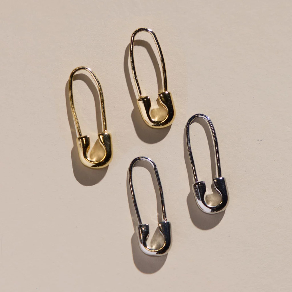 Safety Pin Threader Earrings | Nickel and Suede