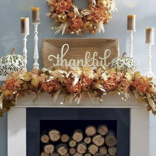 Golden Fall Mantel Swag | Grandin Road | Grandin Road