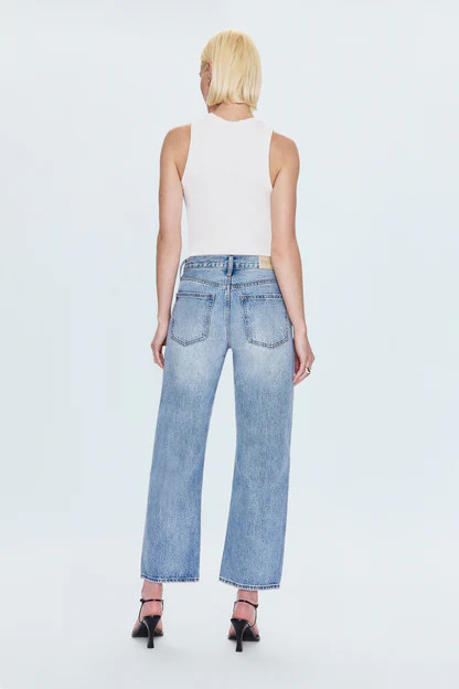 Lexi Mid Rise Bowed Straight Jean - Bowie | Pistola Denim