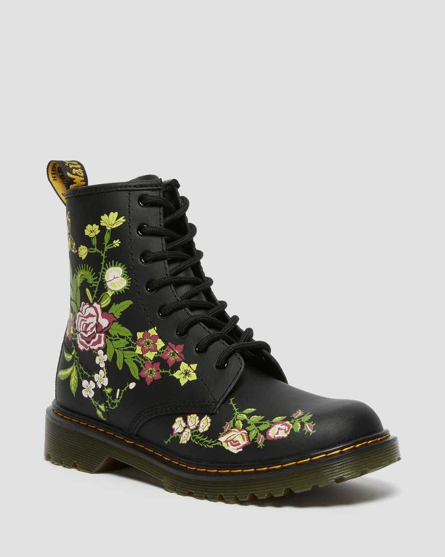 Youth 1460 Floral Leather Lace Up Boots | Dr Martens (UK)