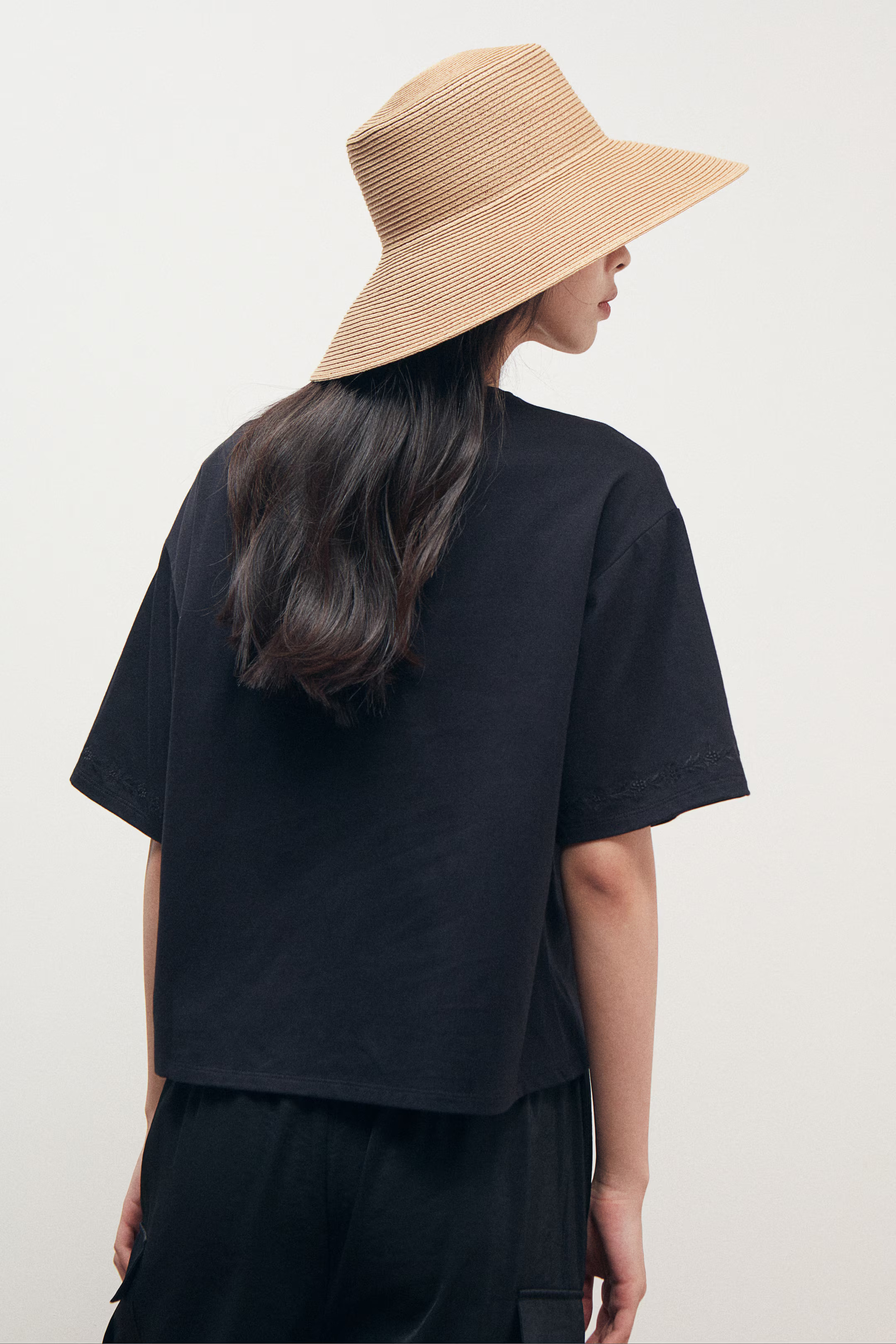 Sloped Brim Straw Hat | H&M (US + CA)