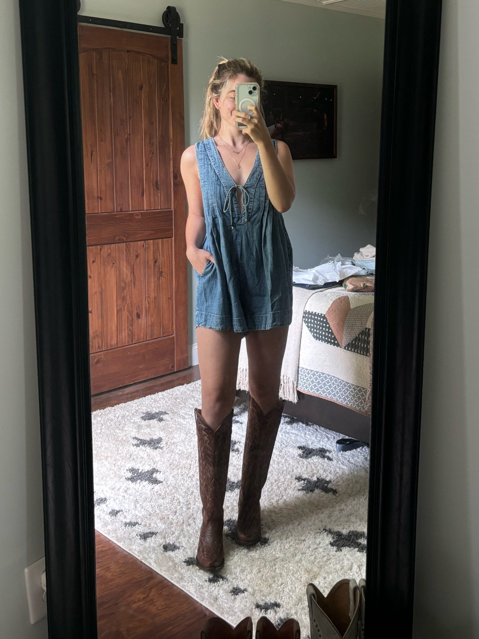 Viral FP romper! This dark denim was is only available at Dillard’s and sooooo cute! Would definitely pair with a lace or sheer top underneath!

#LTKStyleTip #LTKFestival #LTKGiftGuide
