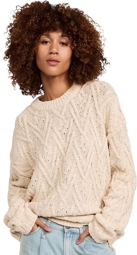 Free People Women's Isla Cable Knit Sweater | Amazon (US)