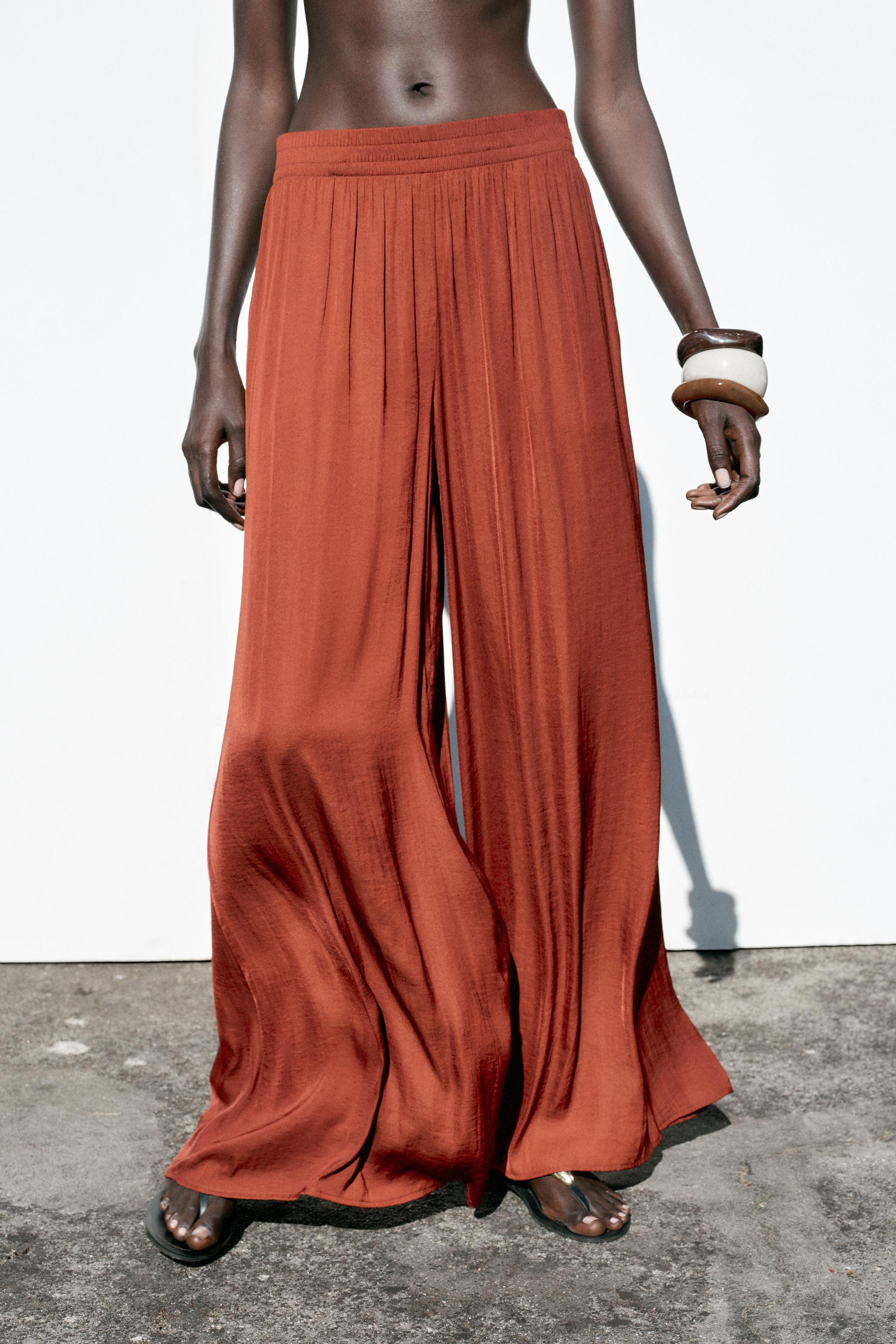 FLOWY WIDE LEG PANTS | Zara US