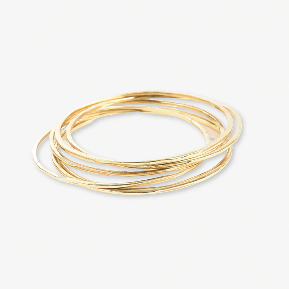 Katherine Rounded Bangles Brass | INK+ALLOY