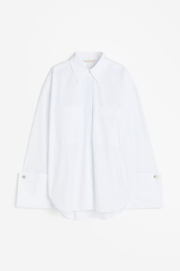 Oversized cotton shirt | H&M (UK, MY, IN, SG, PH, TW, HK)