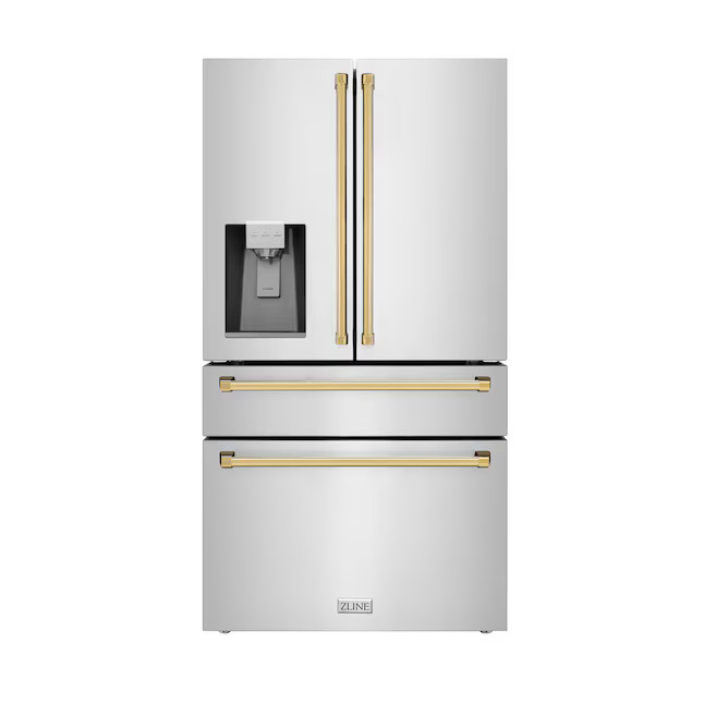 ZLINE KITCHEN & BATH Counter-Depth 21.6-cu ft 4 -Door French Door Refrigerator with Ice Maker wit... | Lowe's