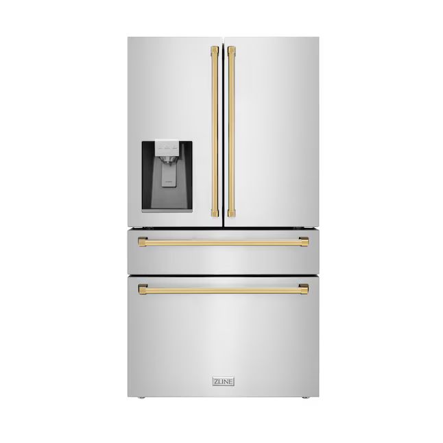 ZLINE KITCHEN & BATH Counter-depth 21.6-cu ft 4-Door French Door Refrigerator with Ice Maker and ... | Lowe's