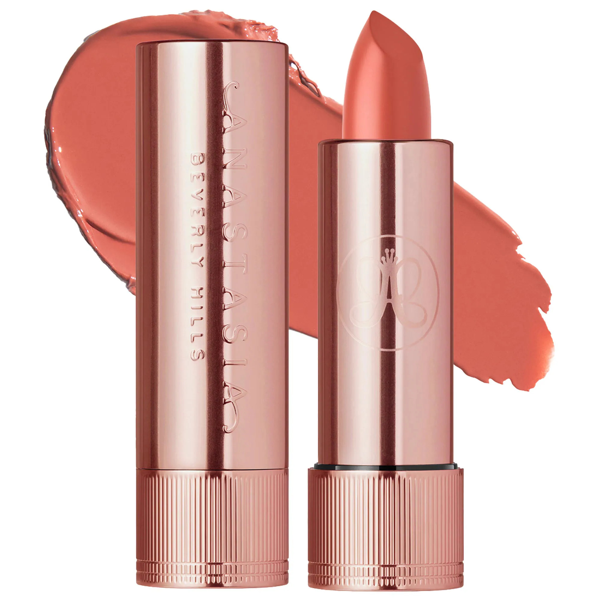 Anastasia Beverly Hills Full-Pigment Matte & Satin Velvet Lipstick Peach Amber 0.10 oz/3 g | Sephora (US)